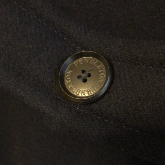 PENDLETON  LIKE NEW! classic ladies long wool coat, black/dark navy size 8 - Picture 11 of 15